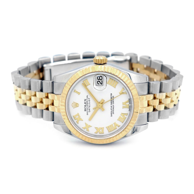 31mm Rolex 18K Yellow Gold and Stainless Steel Datejust Watch