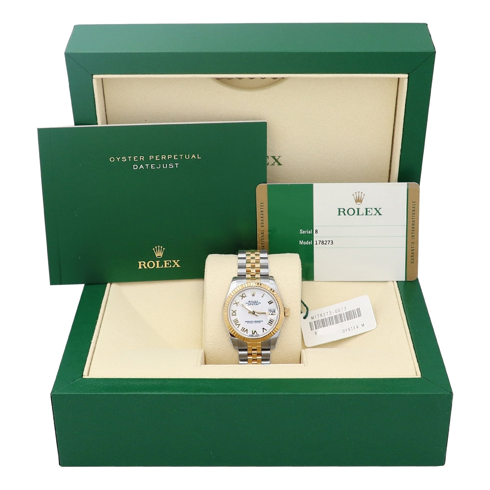 31mm Rolex 18K Yellow Gold and Stainless Steel Datejust Watch