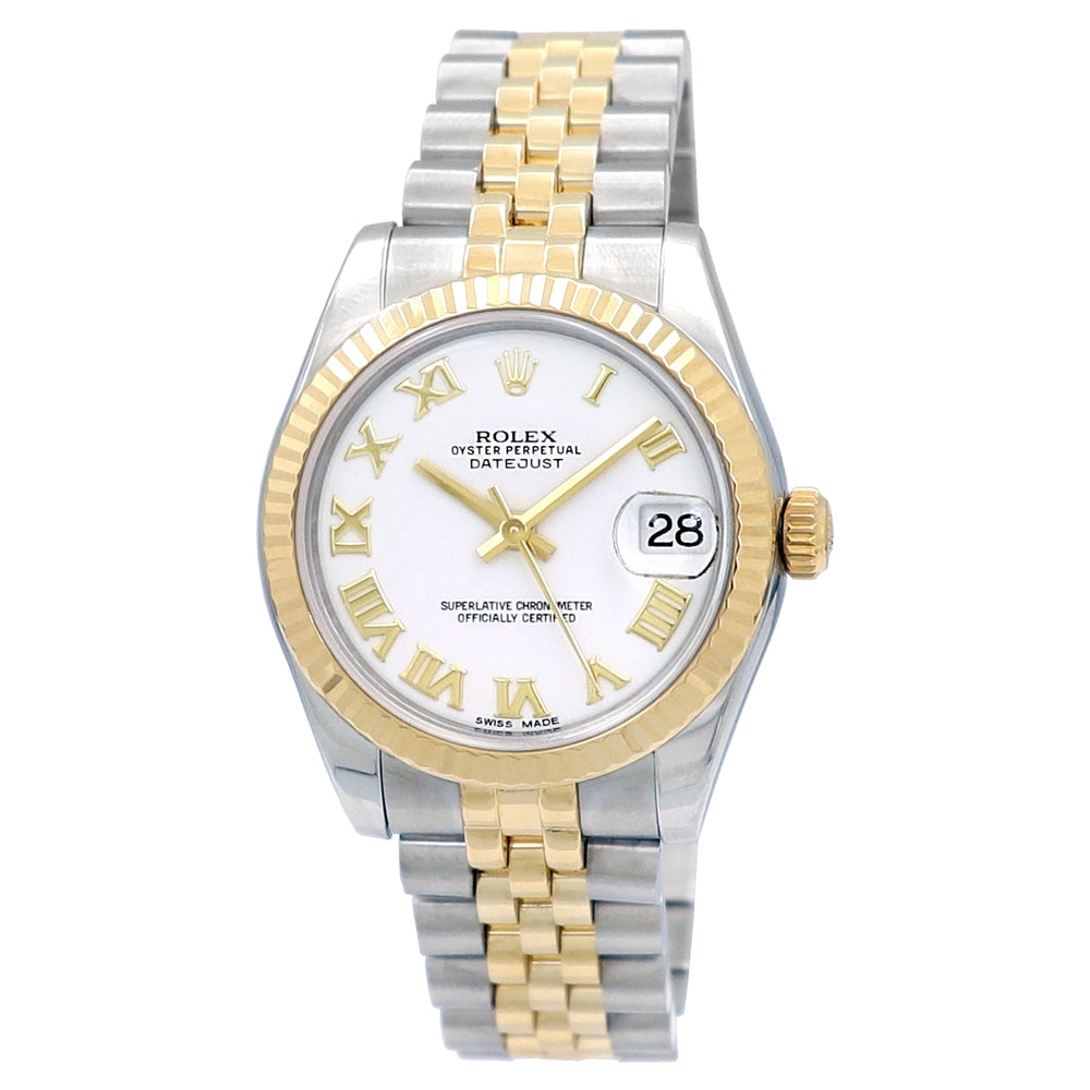 31mm Rolex 18K Yellow Gold and Stainless Steel Datejust Watch
