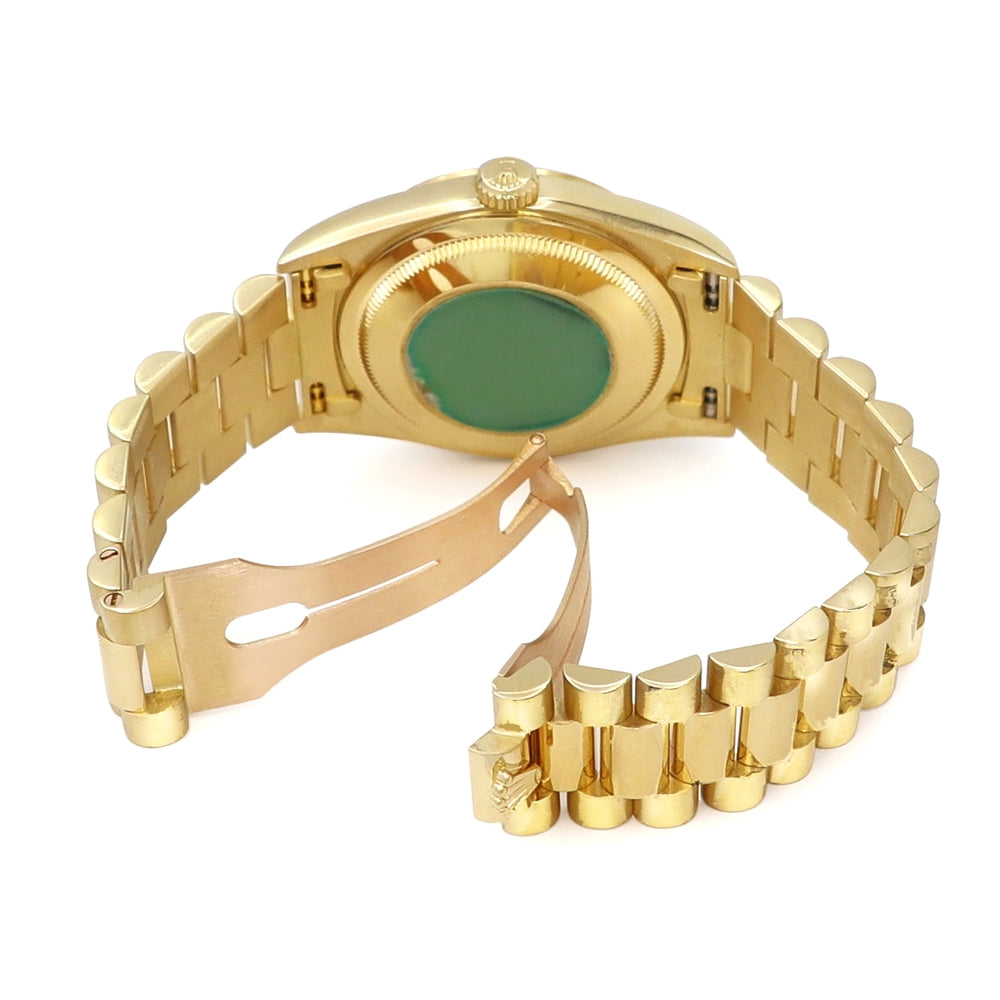 36mm Rolex 18K Yellow Gold Oyster Perpetual Day-Date Watch