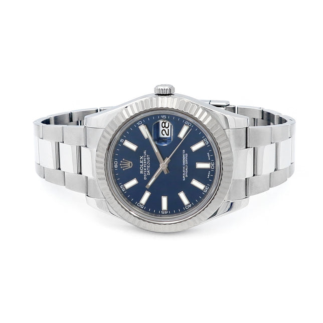 41mm Rolex Stainless Steel Datejust II Blue Dial 116334 Watch