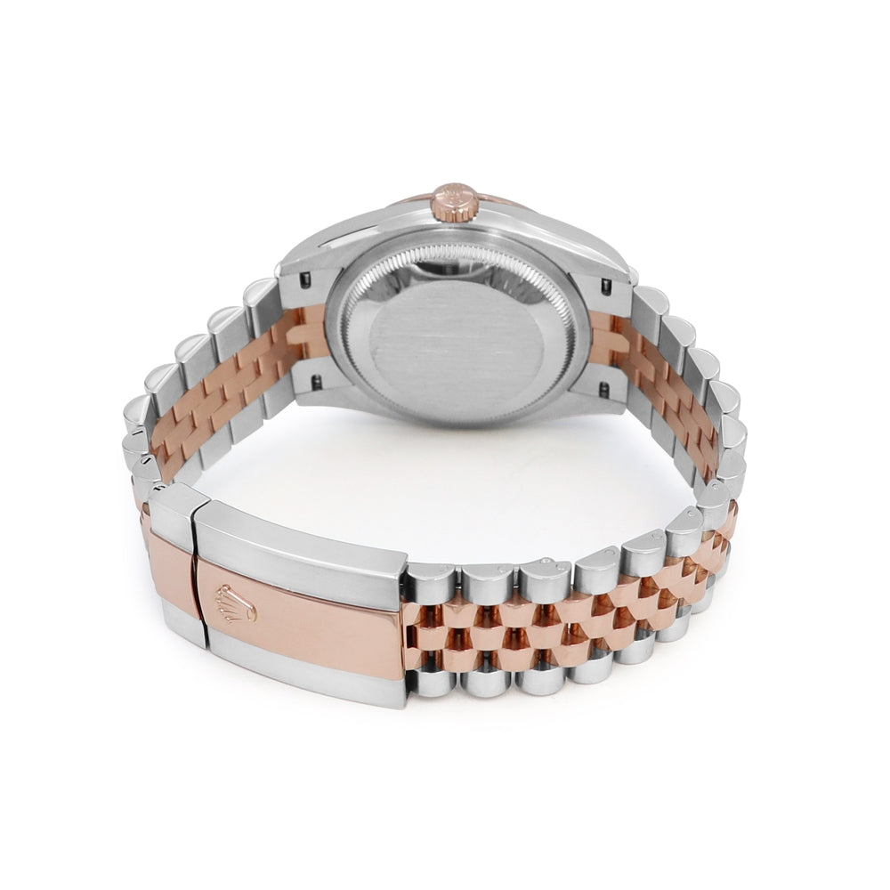 36mm Rolex 18k Rose Gold and Stainless Steel Oyster Perpetual Datejust Watch