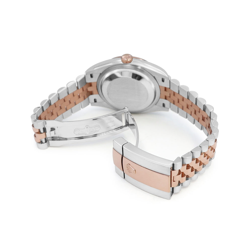 36mm Rolex 18k Rose Gold and Stainless Steel Oyster Perpetual Datejust Watch