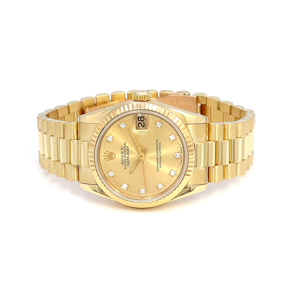 31mm 'Midsized' Datejust , Champagne 10R Dial Watch