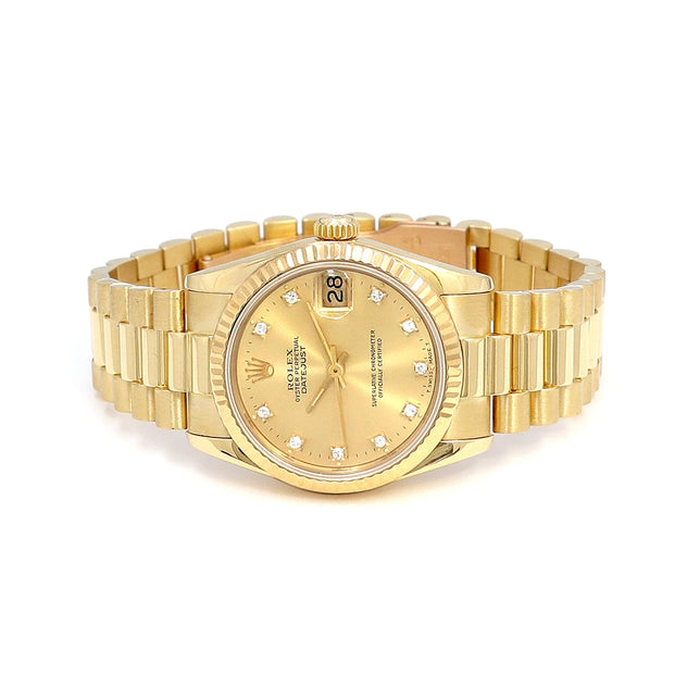 31mm 'Midsized' Datejust , Champagne 10R Dial Watch