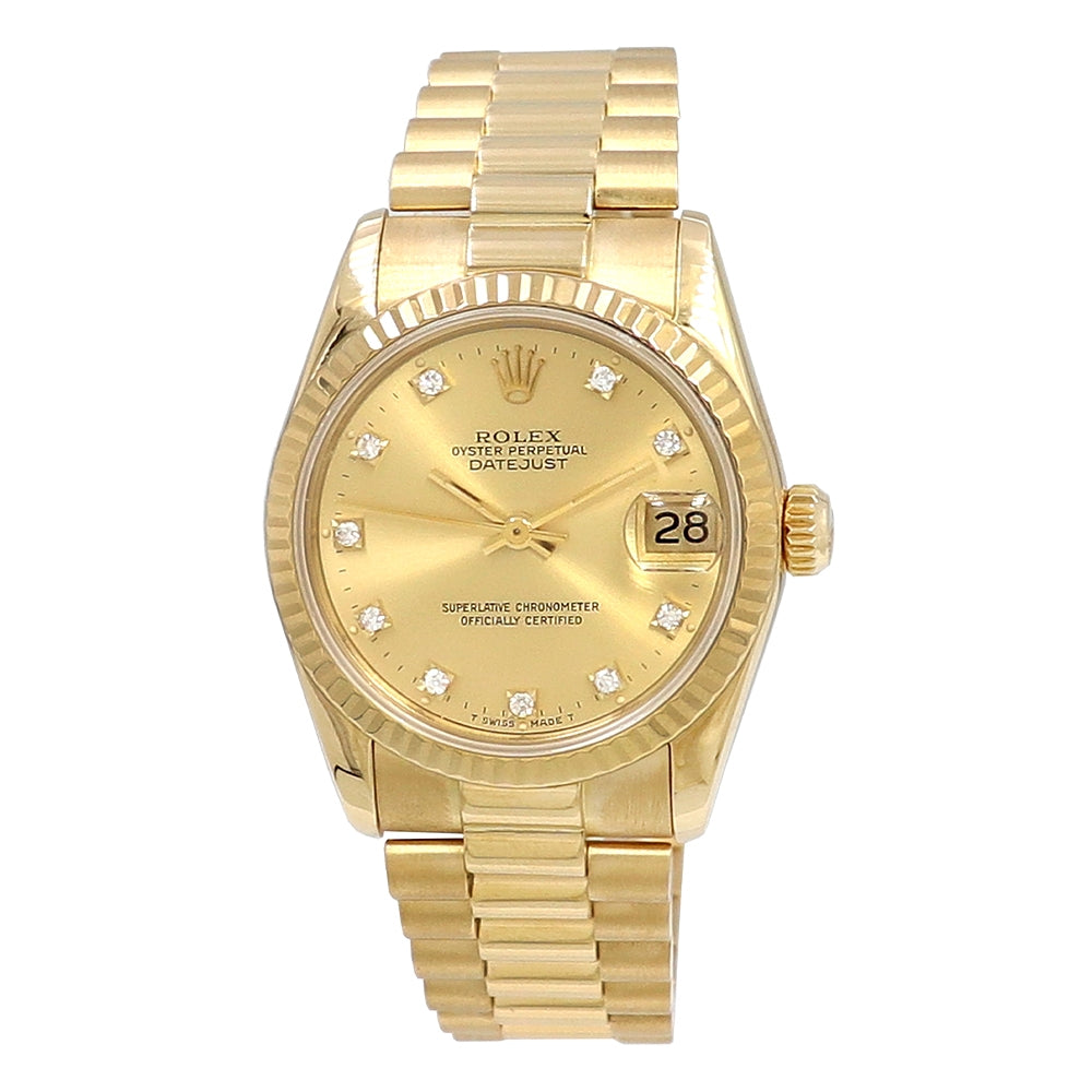 31mm 'Midsized' Datejust , Champagne 10R Dial Watch