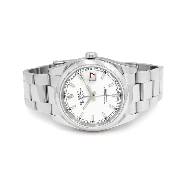 36mm Rolex Stainless Steel Datejust Watch