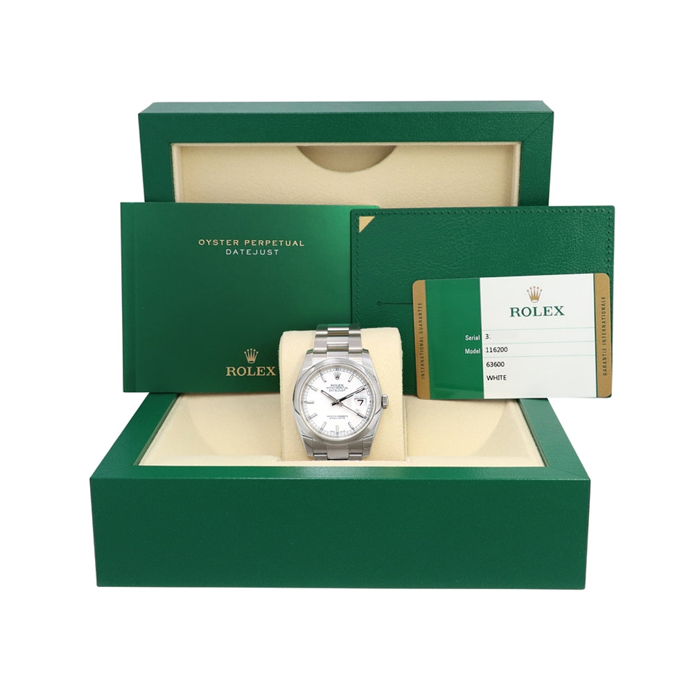 36mm Rolex Stainless Steel Datejust Watch