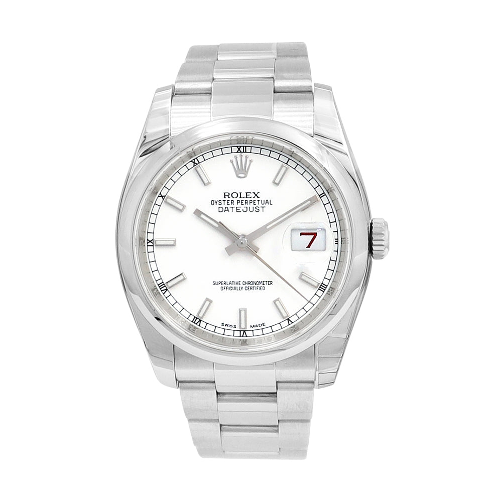 36mm Rolex Stainless Steel Datejust Watch