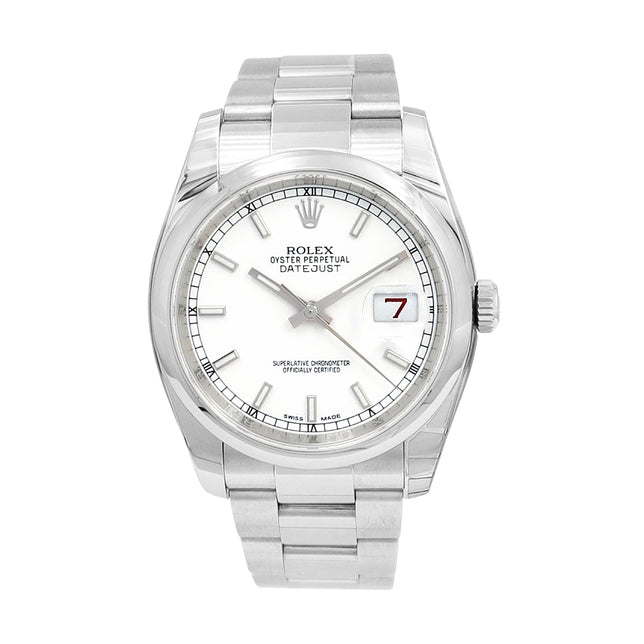 36mm Rolex Stainless Steel Datejust Watch