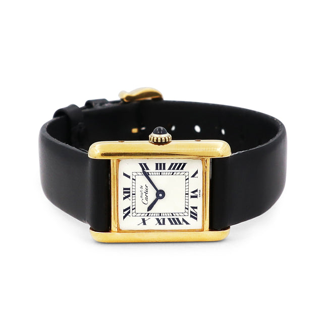 Ladies Cartier Stainless Steel Gold-Plated Must De Cartier Watch.