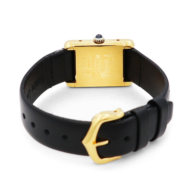 Ladies Cartier Stainless Steel Gold-Plated Must De Cartier Watch.