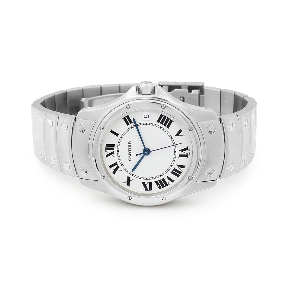 33mm Cartier Stainless Steel Santos Ronde Watch