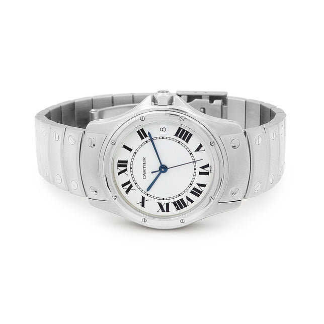 33mm Cartier Stainless Steel Santos Ronde Watch