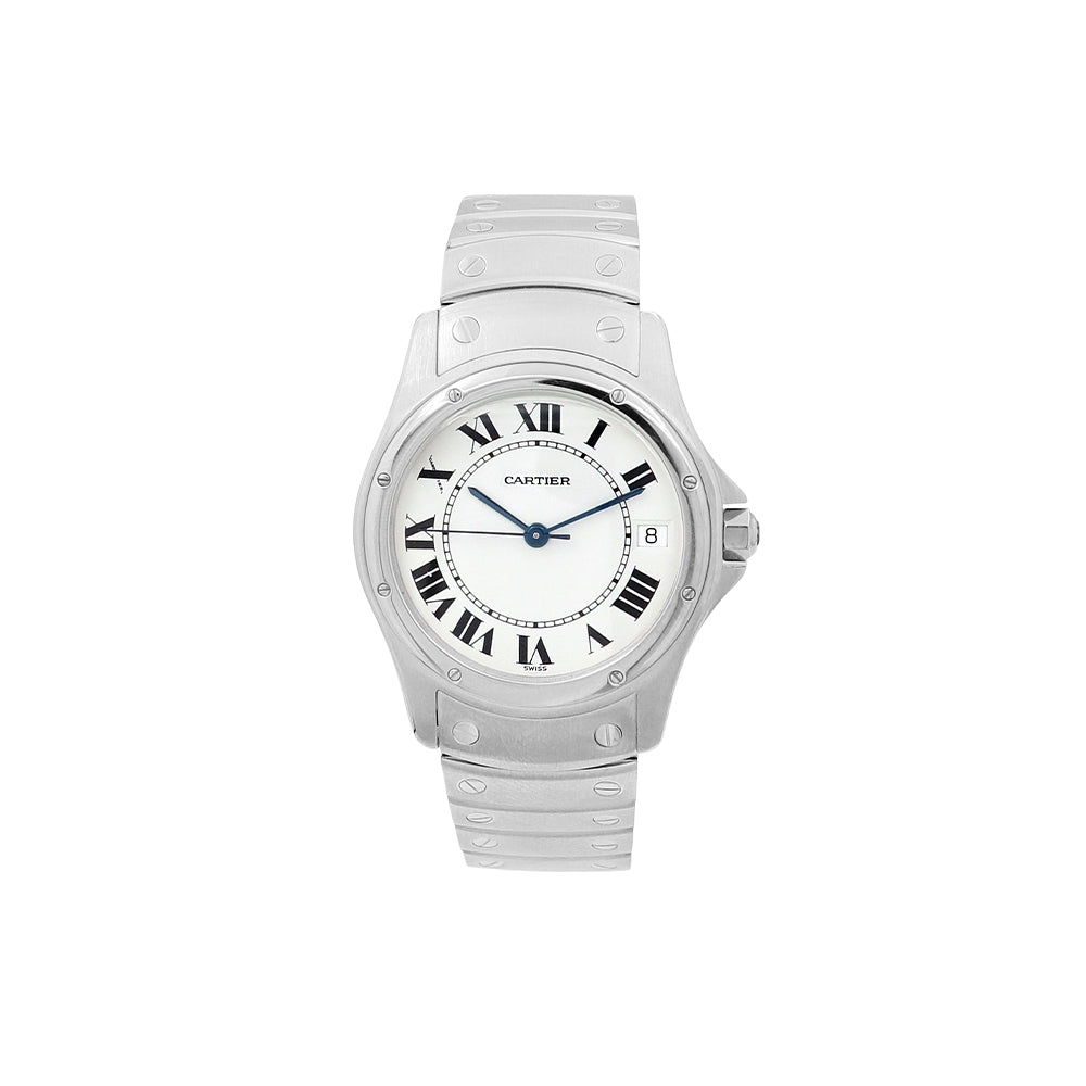 33mm Cartier Stainless Steel Santos Ronde Watch