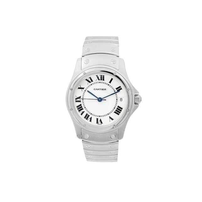 33mm Cartier Stainless Steel Santos Ronde Watch