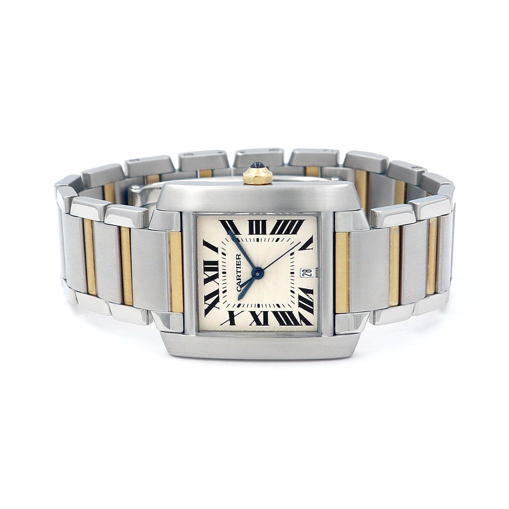 Large Cartier Tank Francaise Watch.