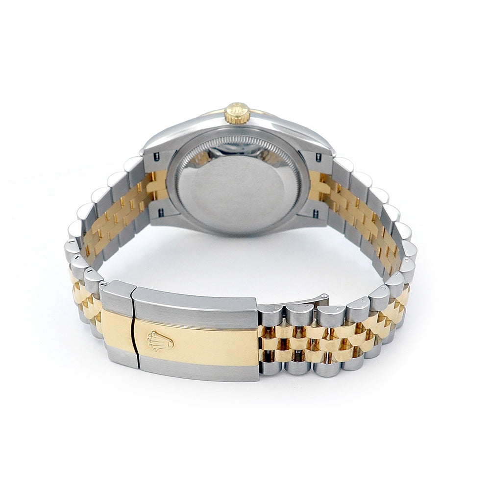 36mm Rolex Datejust Watch. White Roman Numeral Dial