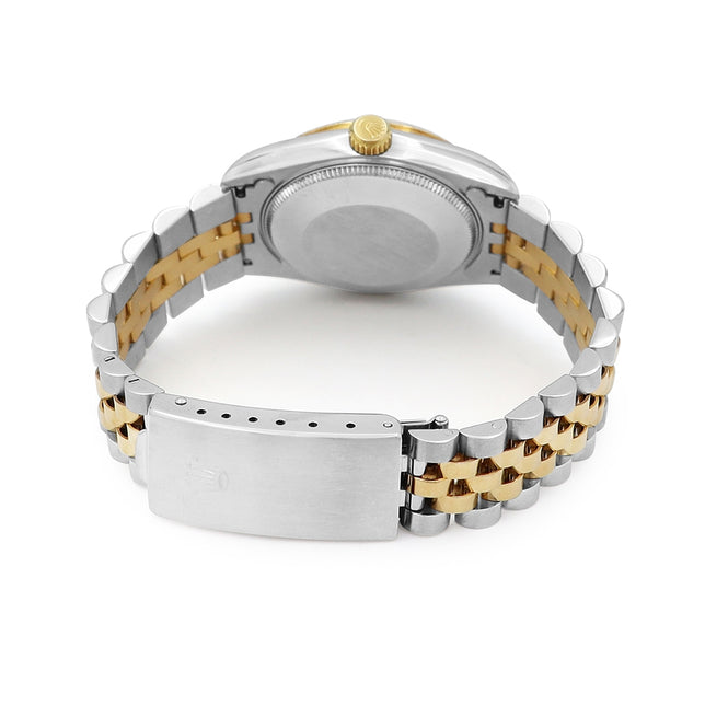 31mm Rolex Two Tone Datejust Watch.White Roman Numeral Dial
