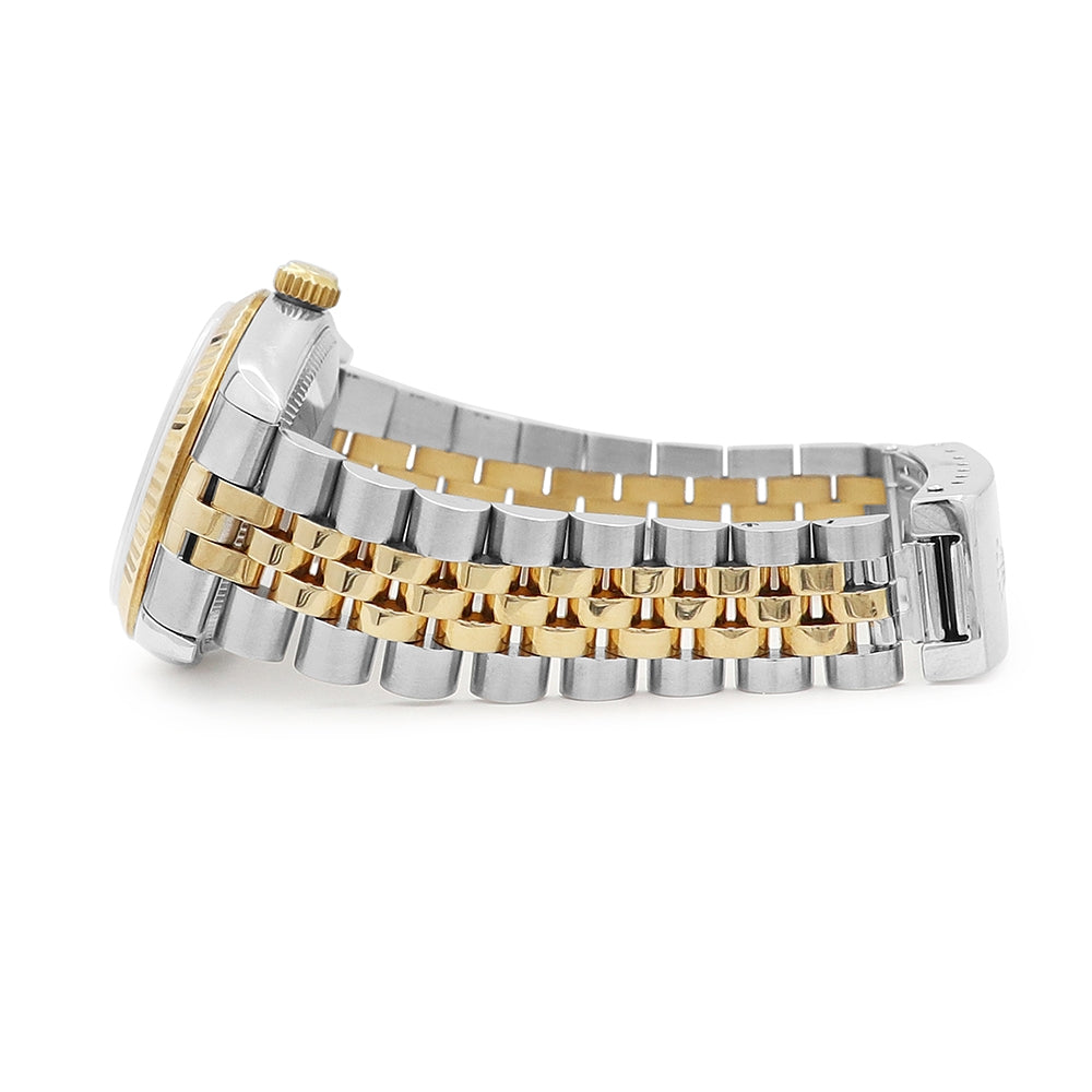 31mm Rolex 18k Yellow Gold And Stainless Steel Oyster Perpetual Datejust Watch.
