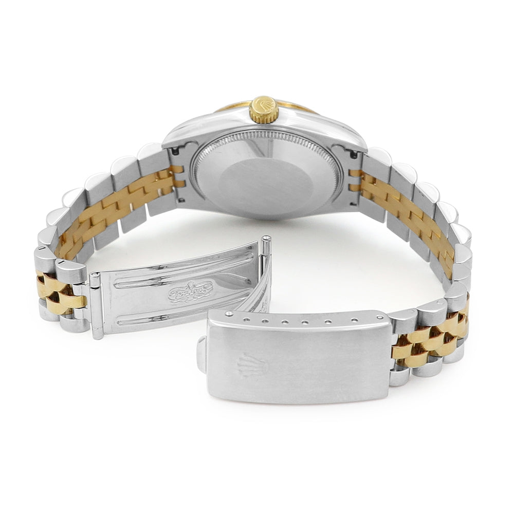 31mm Rolex 18k Yellow Gold And Stainless Steel Oyster Perpetual Datejust Watch.