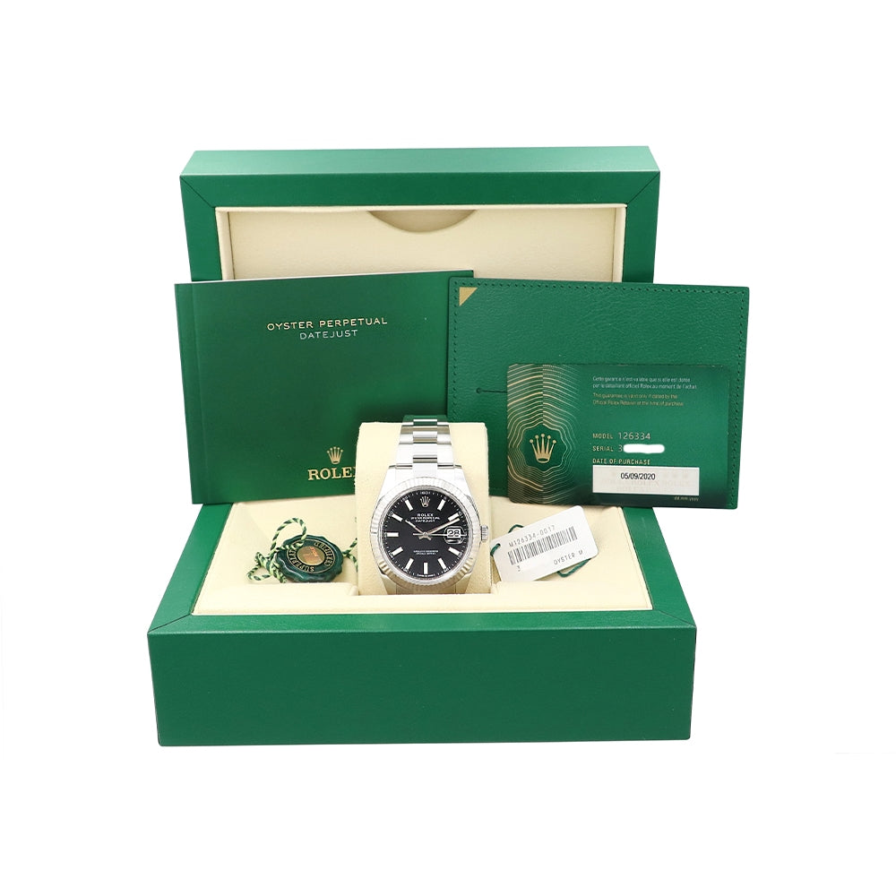 41mm Datejust Watch. Black Dial
