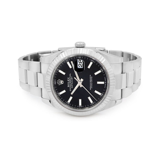 41mm Datejust Watch. Black Dial