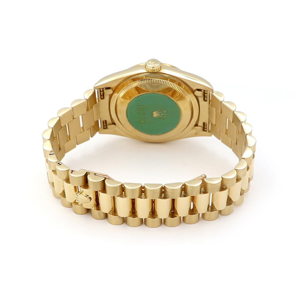 36mm 18k Yellow Gold Oyster Perpetual Daydate Watch.