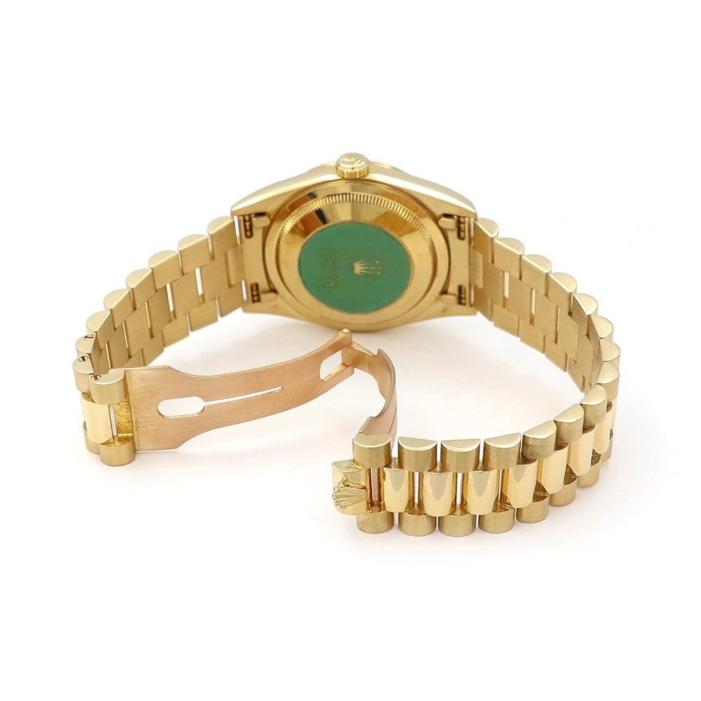 36mm 18k Yellow Gold Oyster Perpetual Daydate Watch.