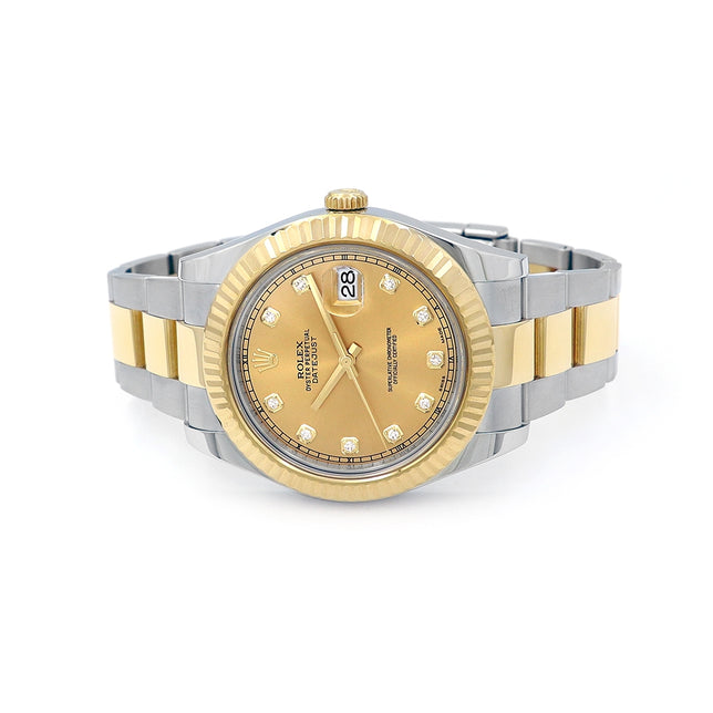 41mm Rolex 18k Yellow Gold and Stainless Steel Oyster Perpetual Datejust II Watch