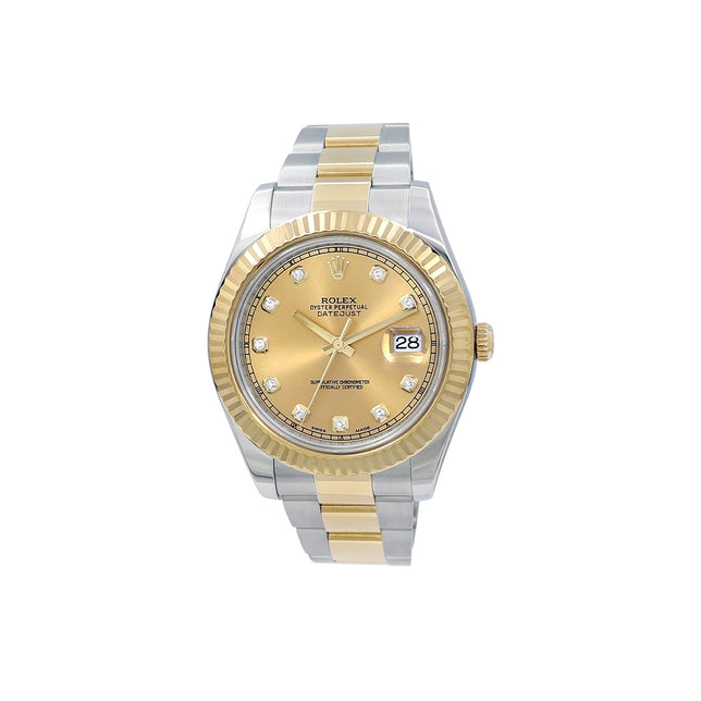 41mm Rolex 18k Yellow Gold and Stainless Steel Oyster Perpetual Datejust II Watch