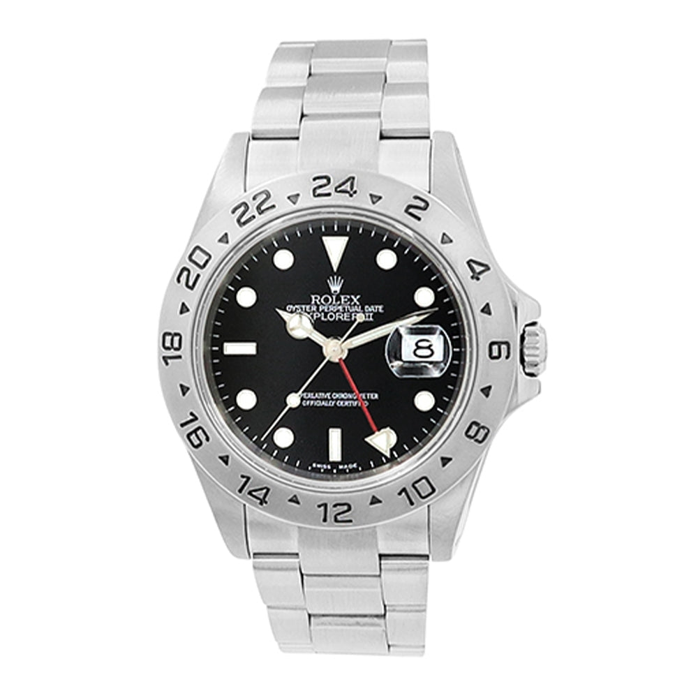 40mm Rolex Stainless Steel Explorer II Watch.