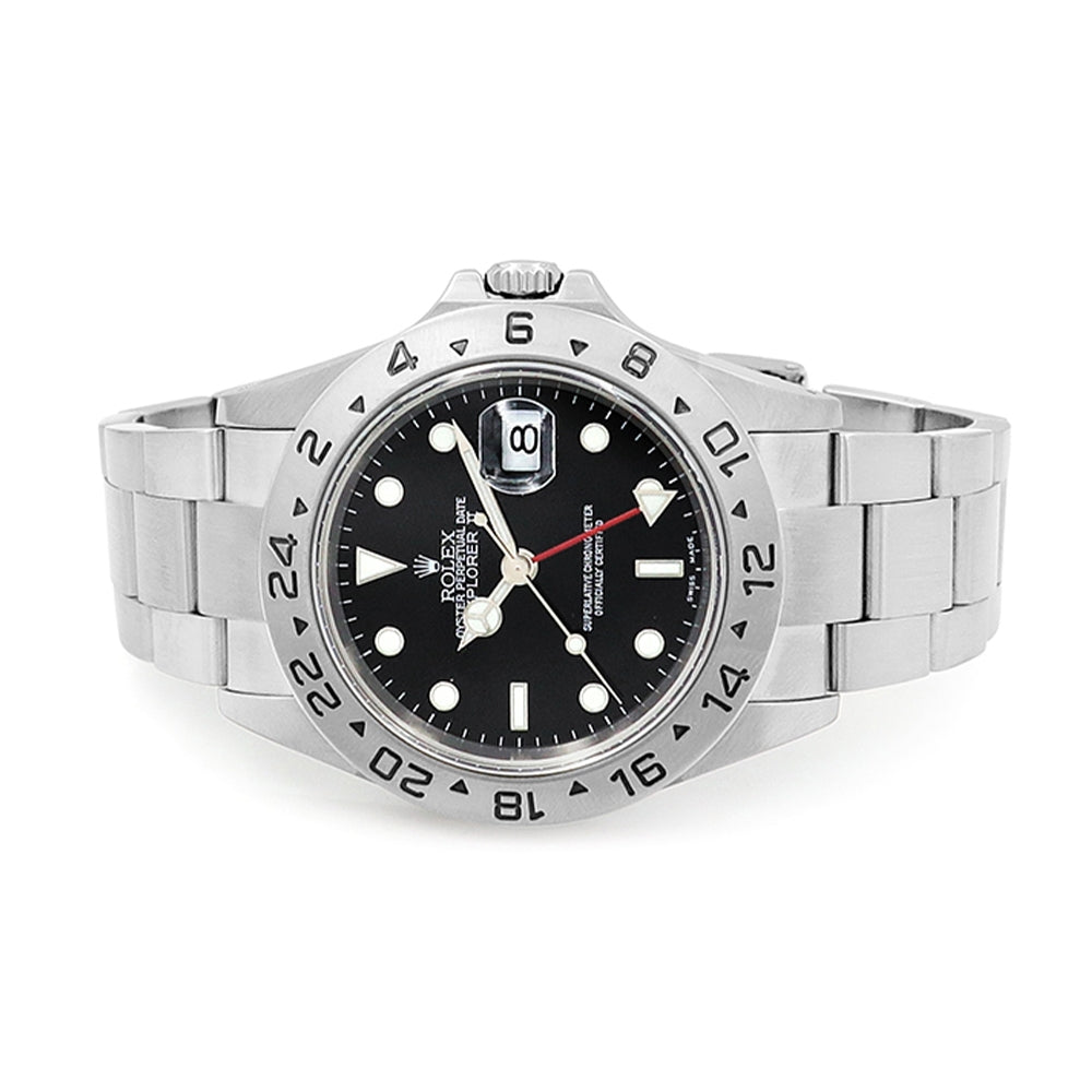 40mm Rolex Stainless Steel Explorer II Watch.