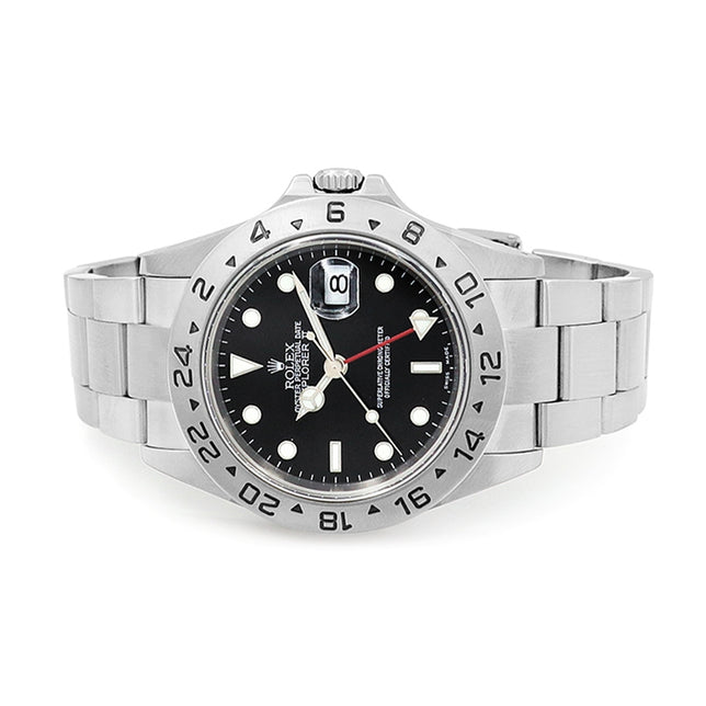 40mm Rolex Stainless Steel Explorer II Watch.