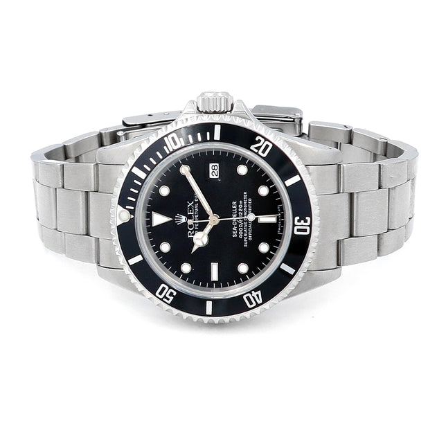 40mm Rolex Stainless Steel  Sea Dweller Watch. Black Dial