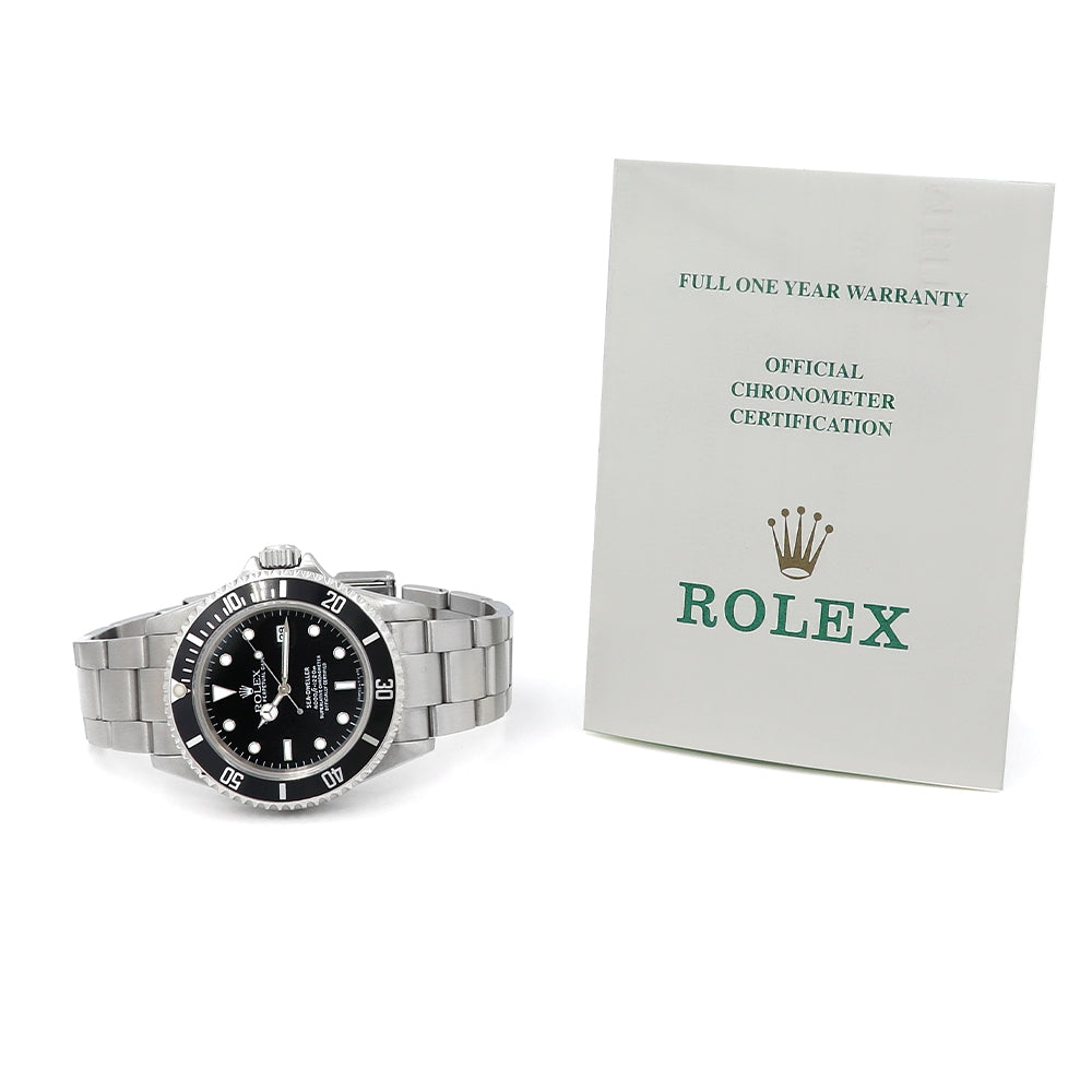40mm Rolex Stainless Steel  Sea Dweller Watch. Black Dial
