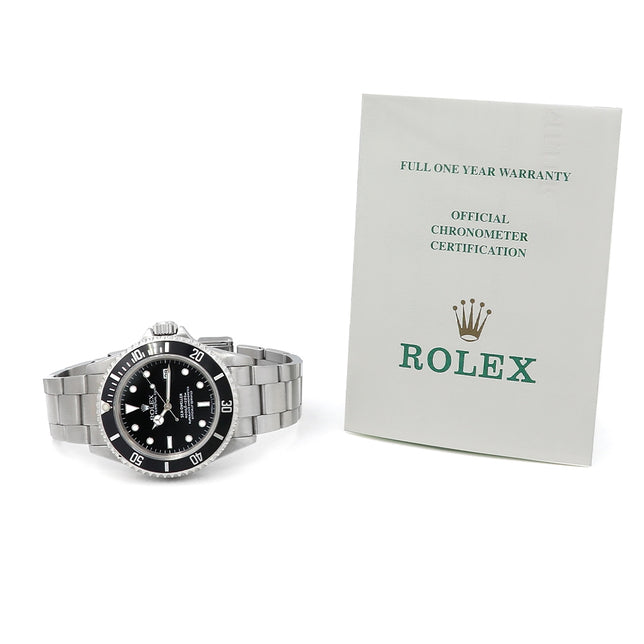 40mm Rolex Stainless Steel  Sea Dweller Watch. Black Dial