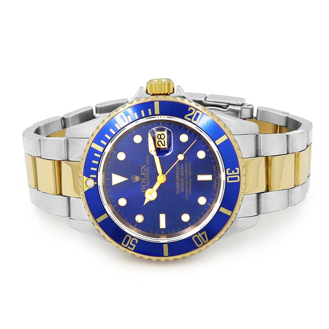 40mm Two tone Submariner Blue Dial Watch