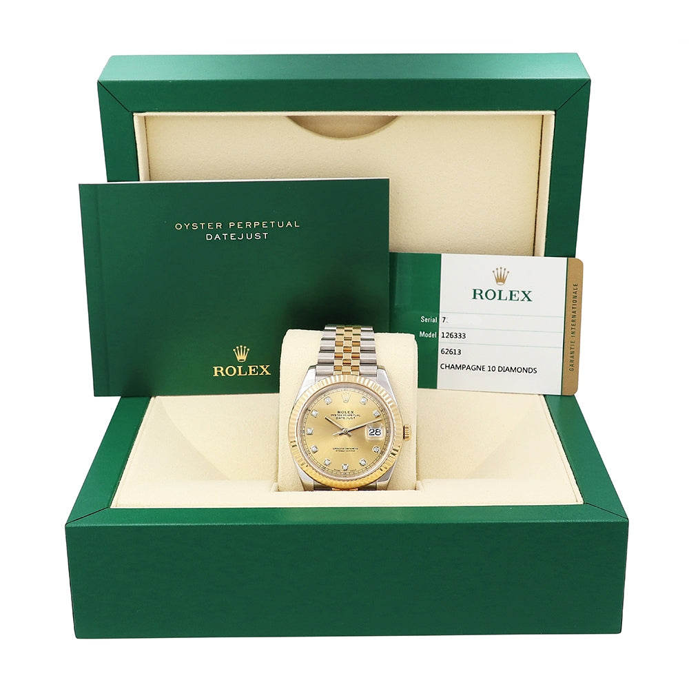41mm Two tone "Datejust 41" 10R Diamond Dial Watch
