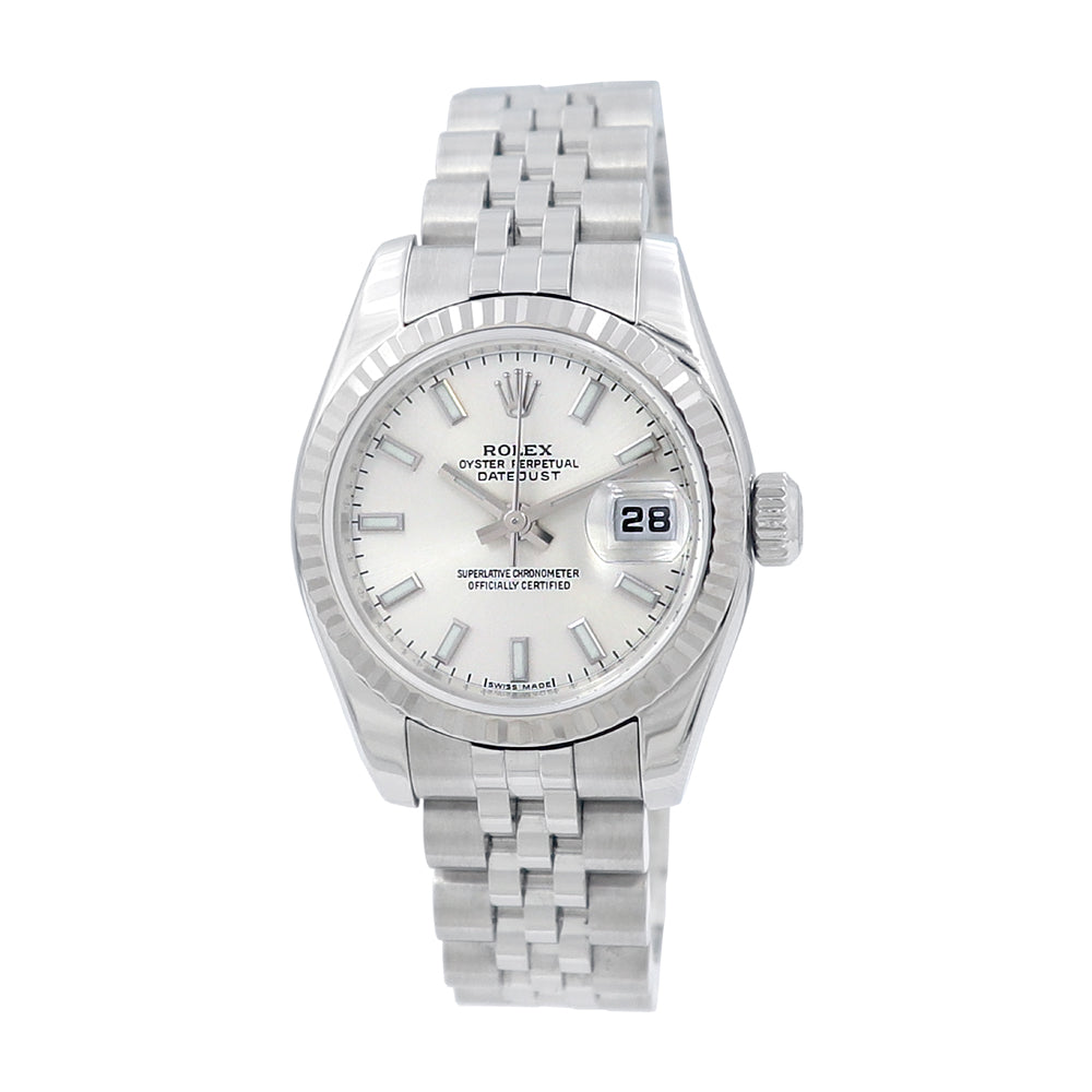 26mm Rolex Stainless Steel Datejust Watch Hidden Clasp