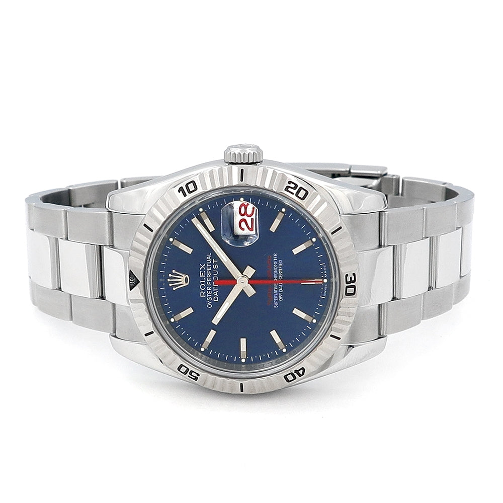 36mm Stainless Steel Datejust 'Turn-O-Graph' Watch