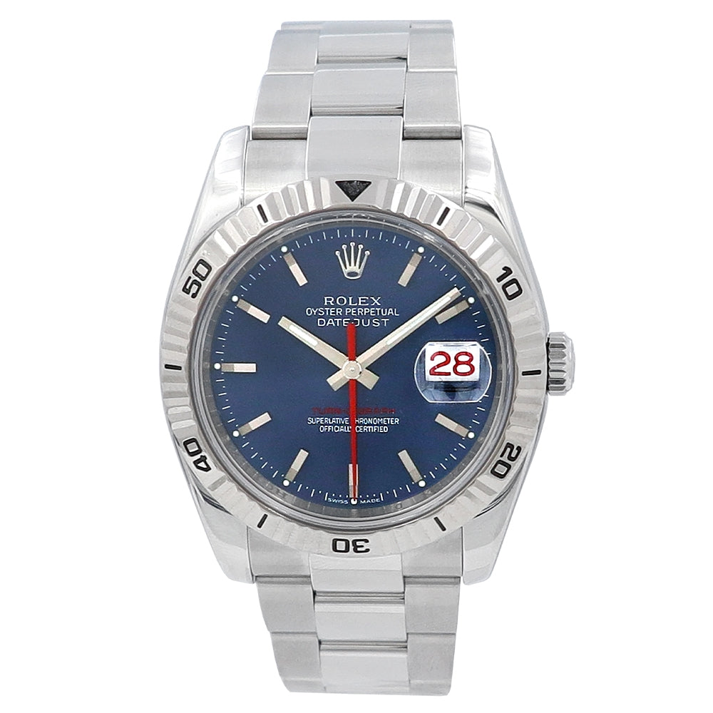 36mm Stainless Steel Datejust 'Turn-O-Graph' Watch