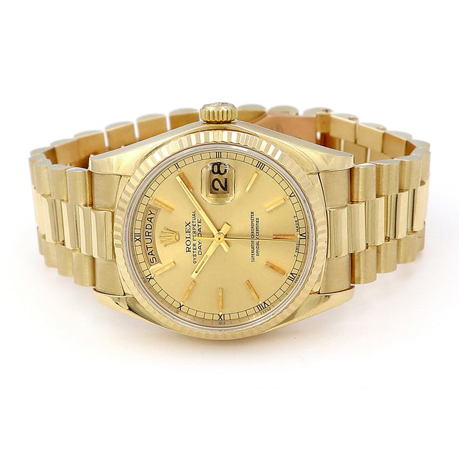 36mm Daydate Champagne Dial Watch
