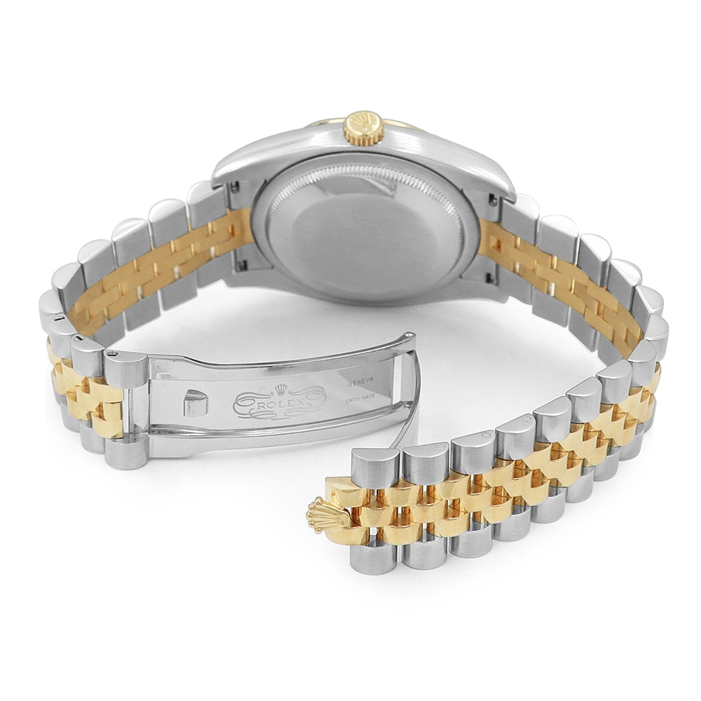 36mm Rolex 18k Yellow Gold and Stainless Steel Datejust Watch
