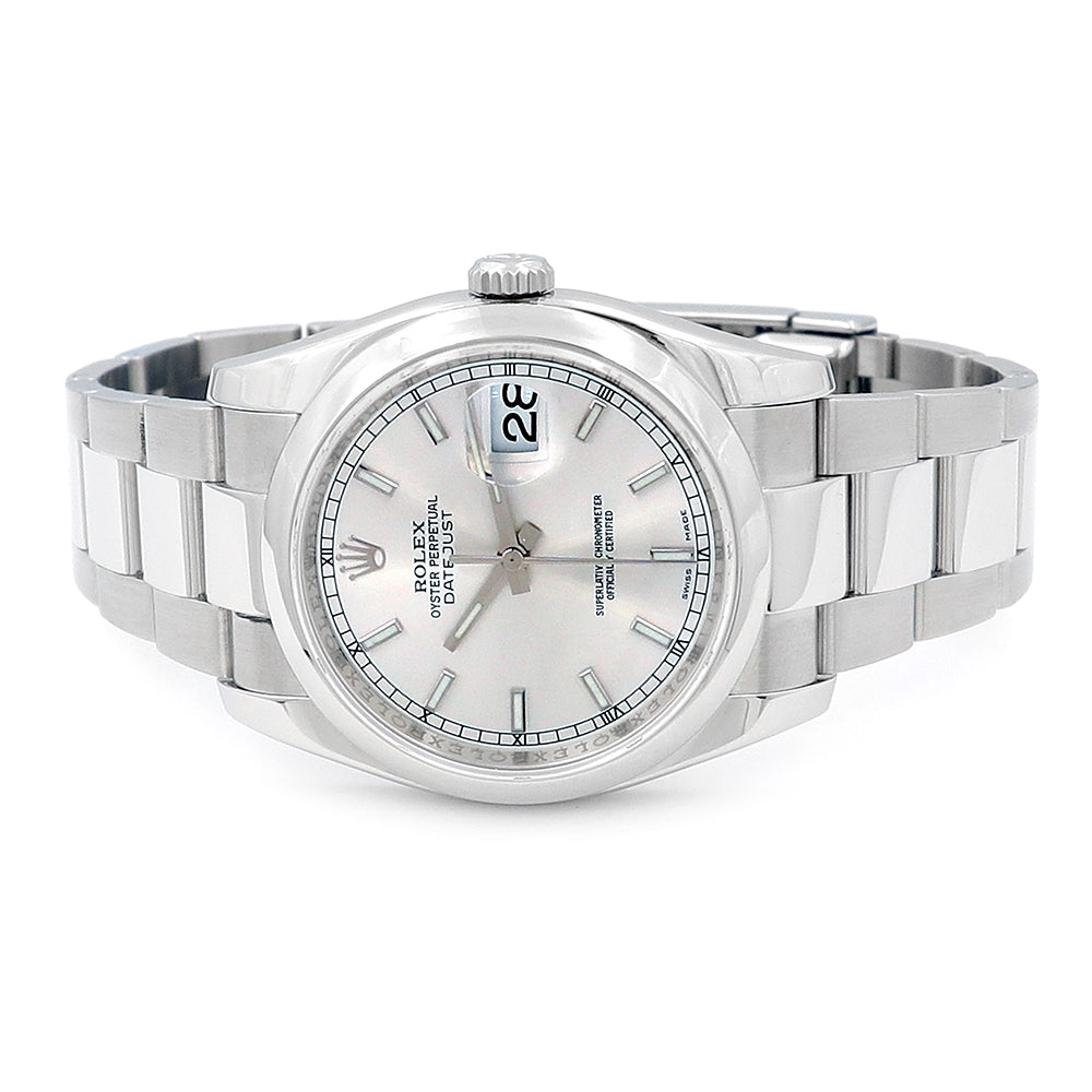 36mm Rolex Stainless Steel  Datejust Watch
