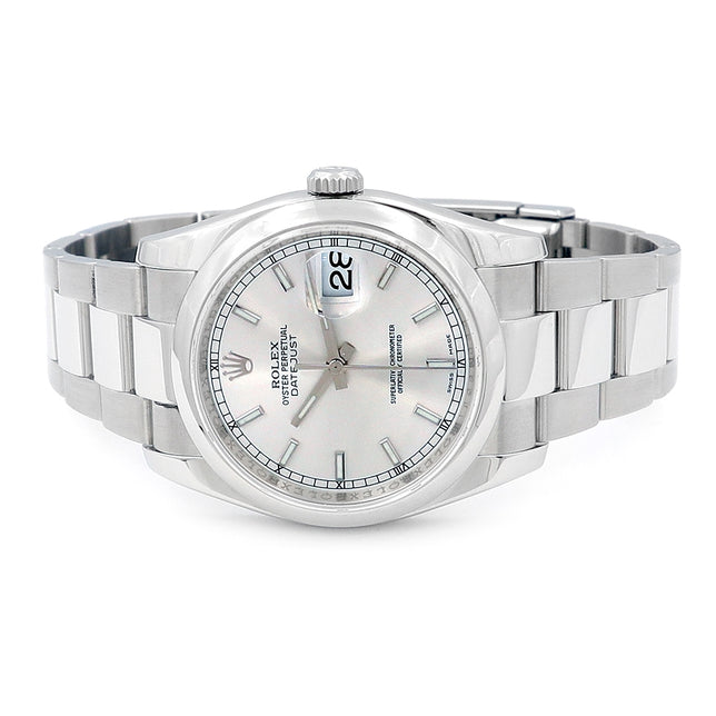 36mm Rolex Stainless Steel  Datejust Watch