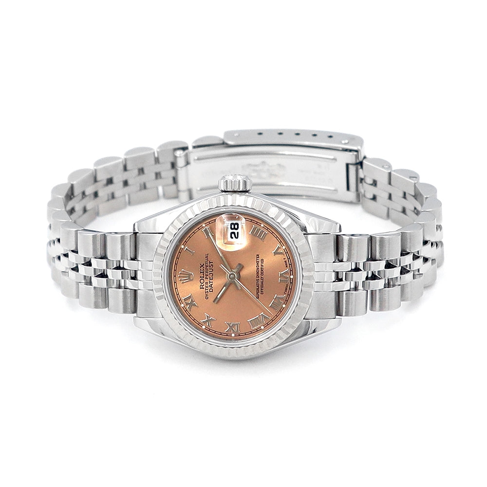 26mm Rolex Stainless Steel Datejust Salmon Dial Watch.