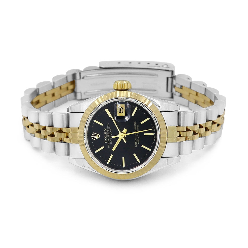 26mm Two-tone Ladies Watch Black Dial