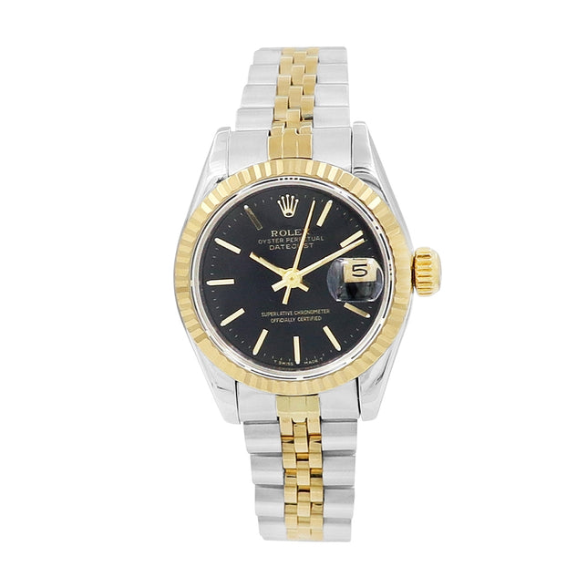 26mm Two-tone Ladies Watch Black Dial