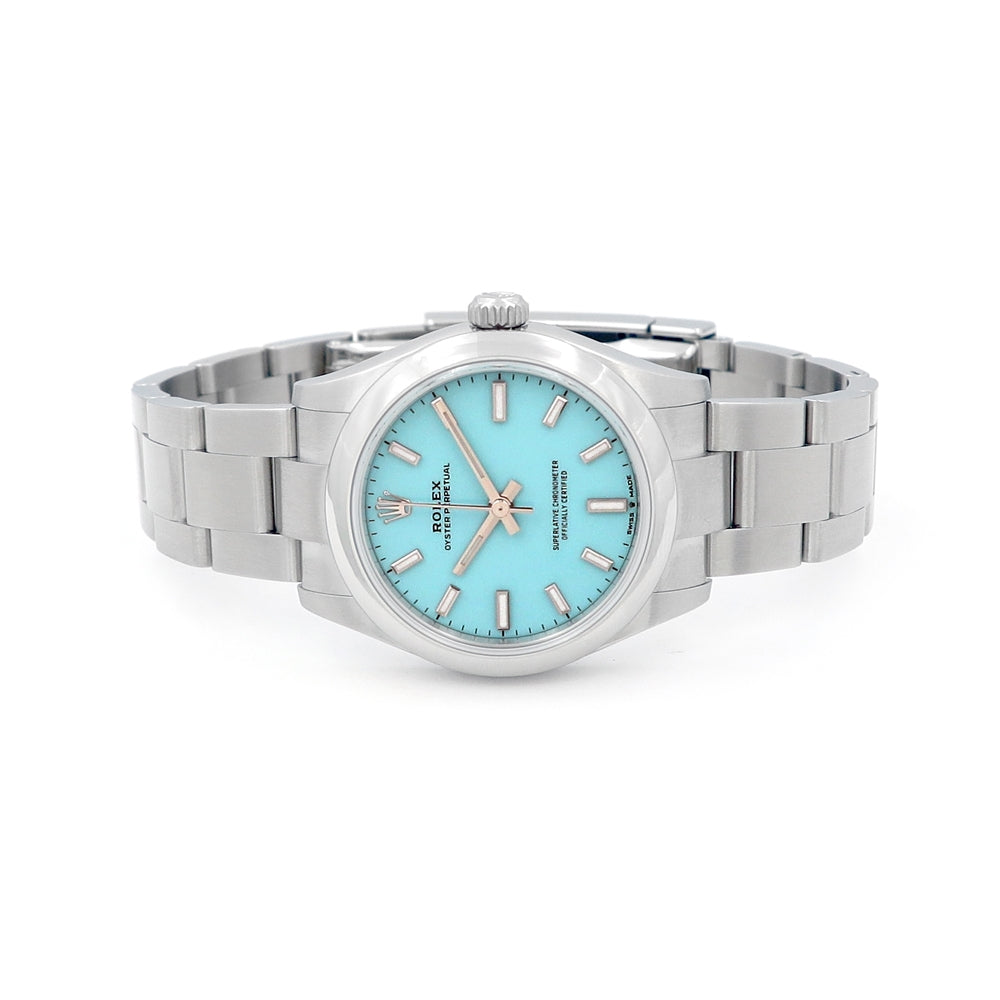 31mm Rolex Stainless Steel ,Tiffany Blue Dial Watch
